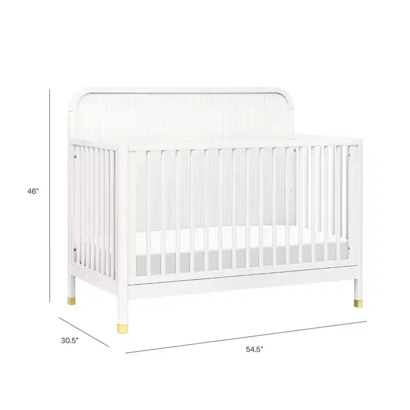 Lit de bébé convertible 4-en-1 Brinsley Tambour - Blanc chaud