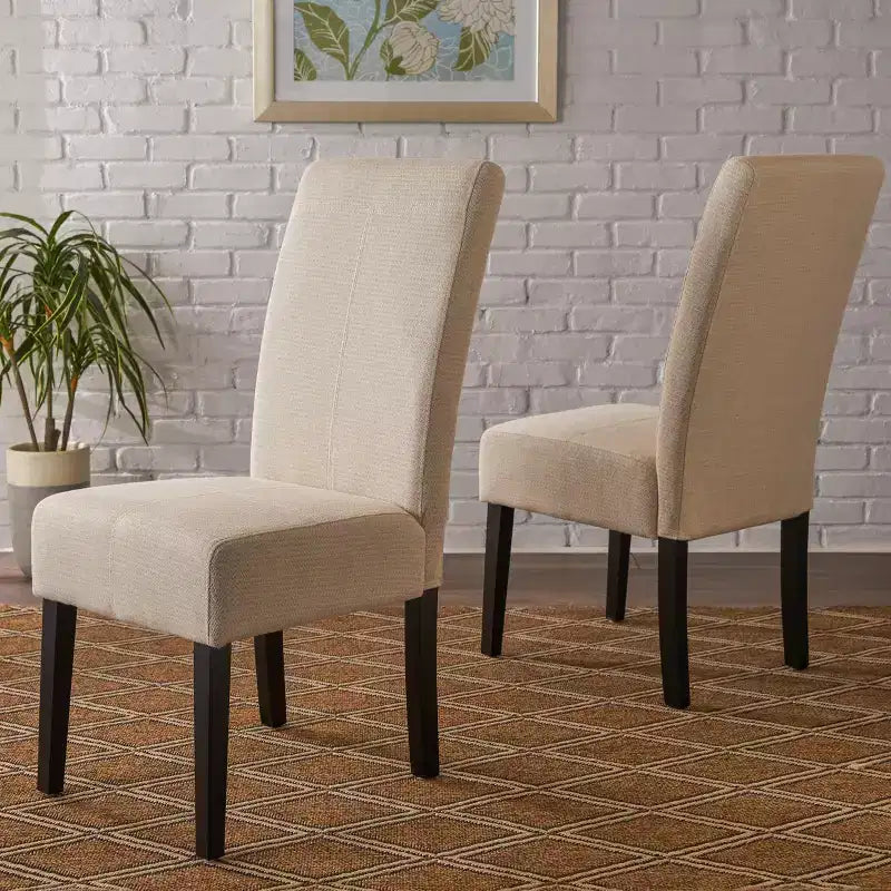 Chaises de salle à manger Brooks rembourrées de style moderne
