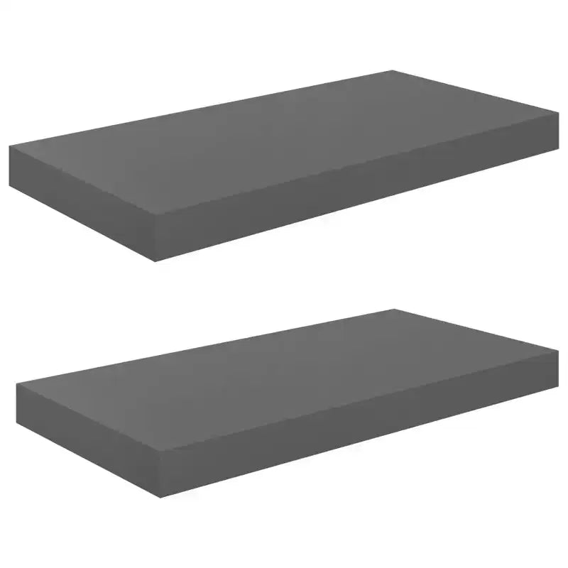 Étagère murale Gris brillant MDF alvéolaire, métal