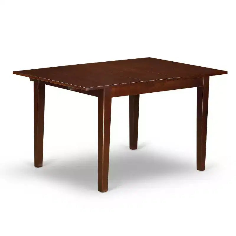 Ensemble de salle à manger méditerranéen - Table rectangulaire 3 pièces avec rallonge et 2 chaises Parsons - Tissu lin crème