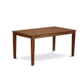 5-Piece Mahogany Finish Solid Wood Top-Rectangular Dining Room Set- Seats-4
