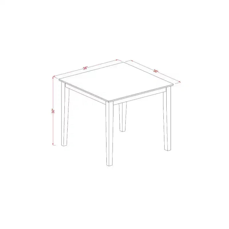 Ensemble de salle à manger 3 pièces avec plateau en bois massif finition chêne brun naturel