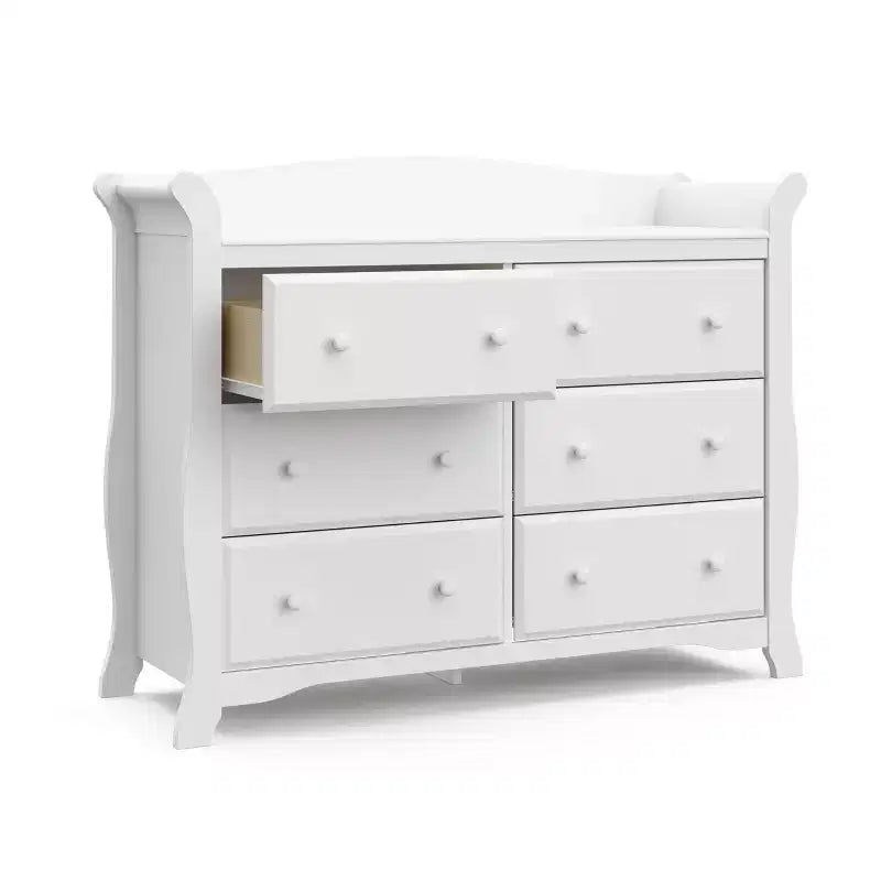 Commode double Avalon à 6 tiroirs
