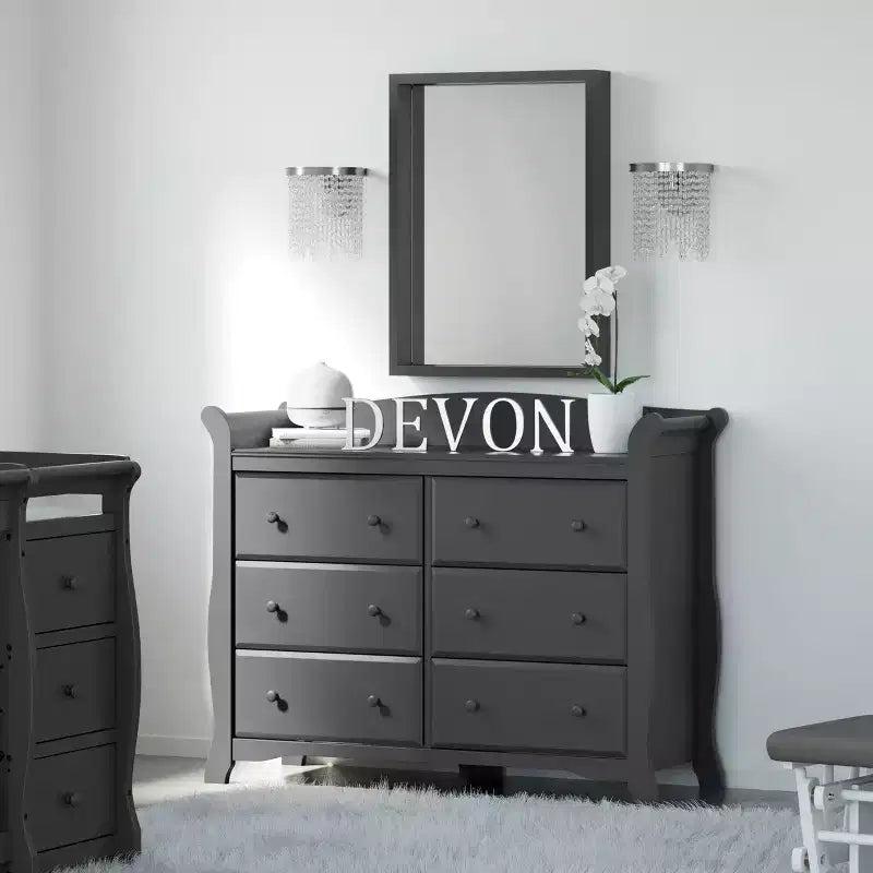 Commode double Avalon à 6 tiroirs