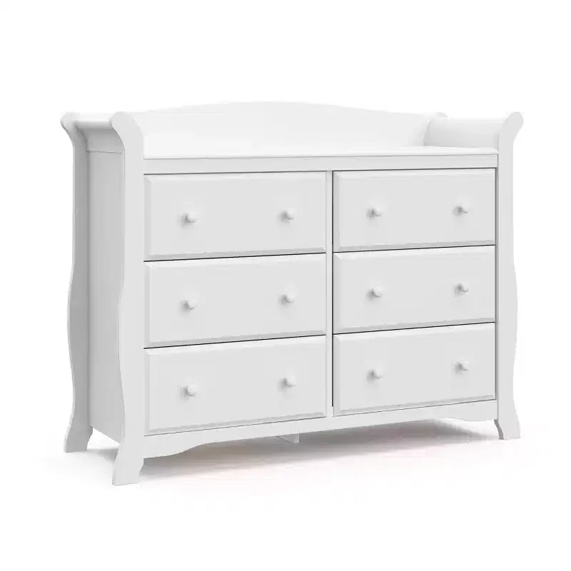 Commode double Avalon à 6 tiroirs