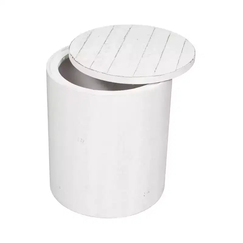 , Table d'appoint tambour style ferme moderne