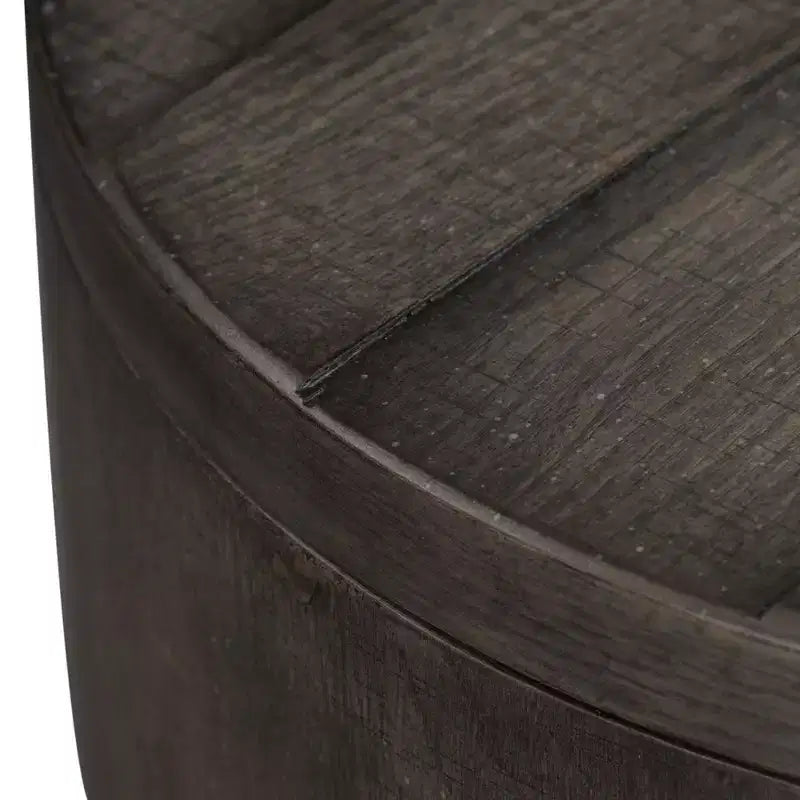 , Table d'appoint tambour style ferme moderne