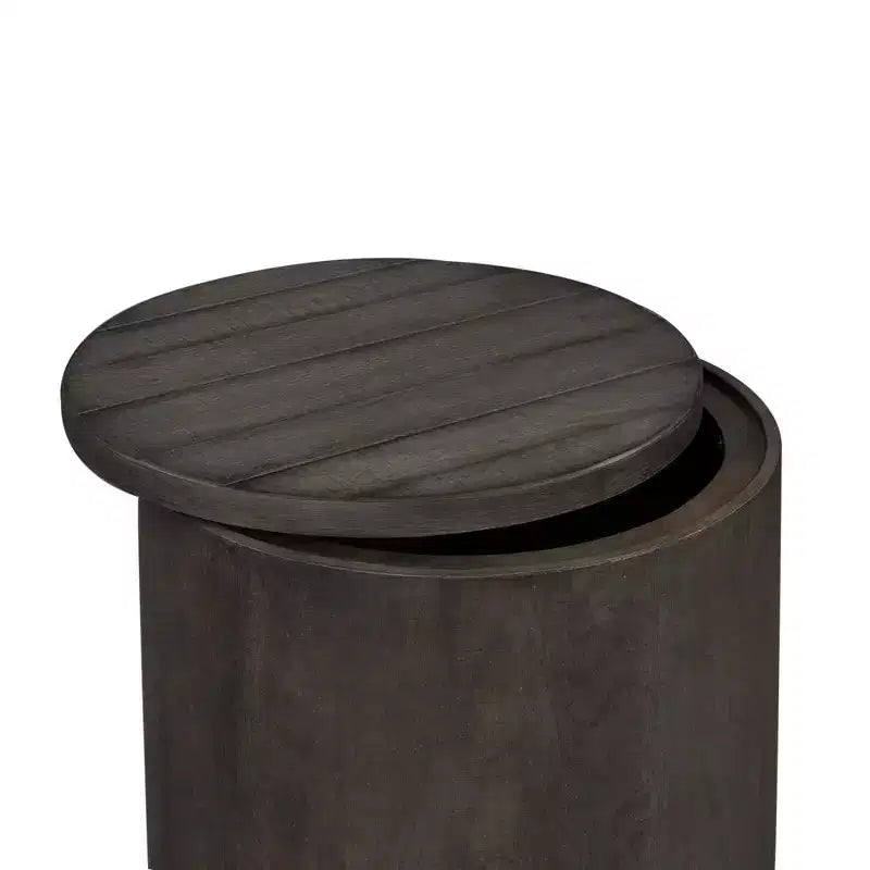 , Table d'appoint tambour style ferme moderne