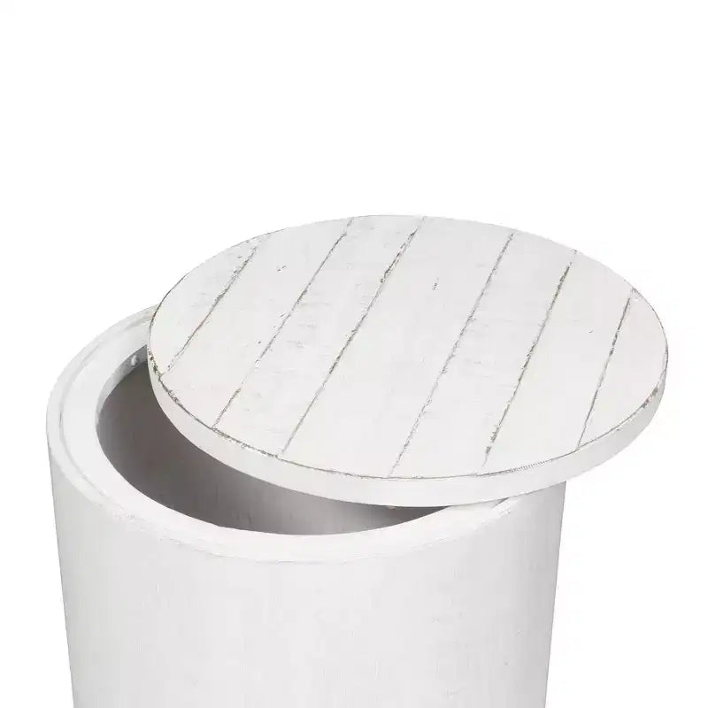 , Table d'appoint tambour style ferme moderne