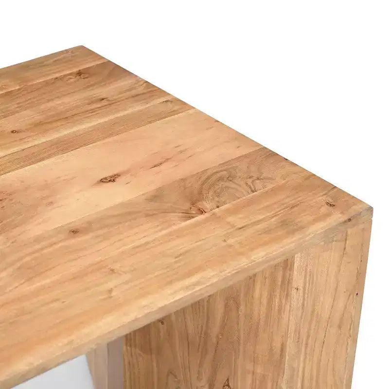 ,Table d'appoint d'angle moderne en bois massif Lux