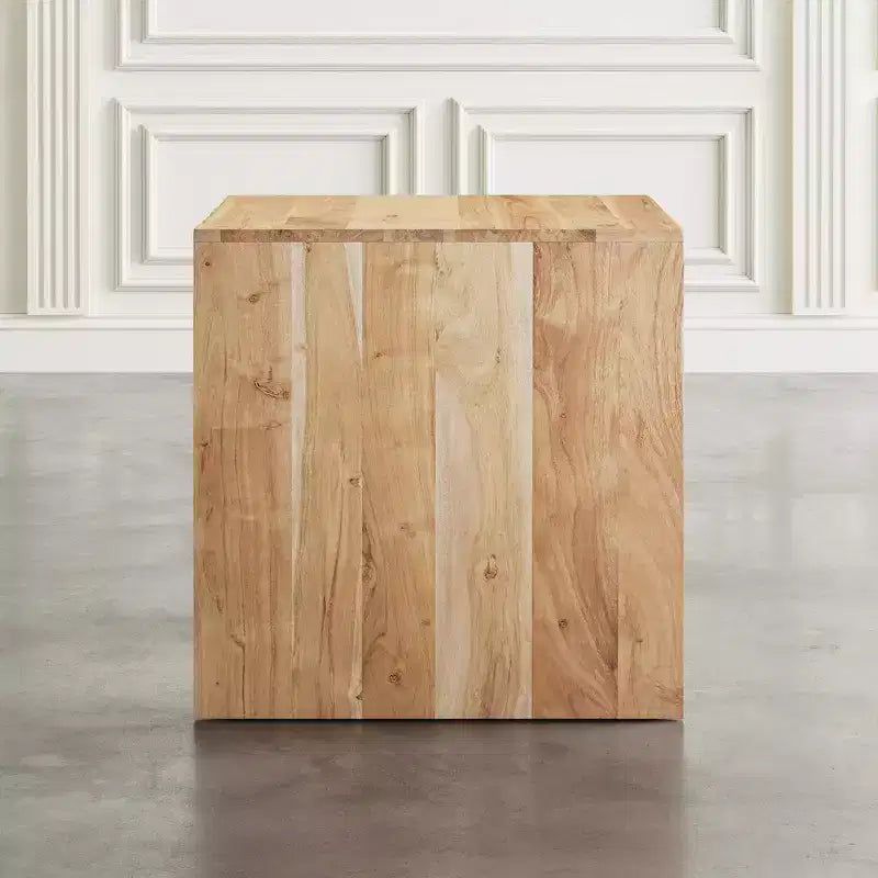 ,Table d'appoint d'angle moderne en bois massif Lux