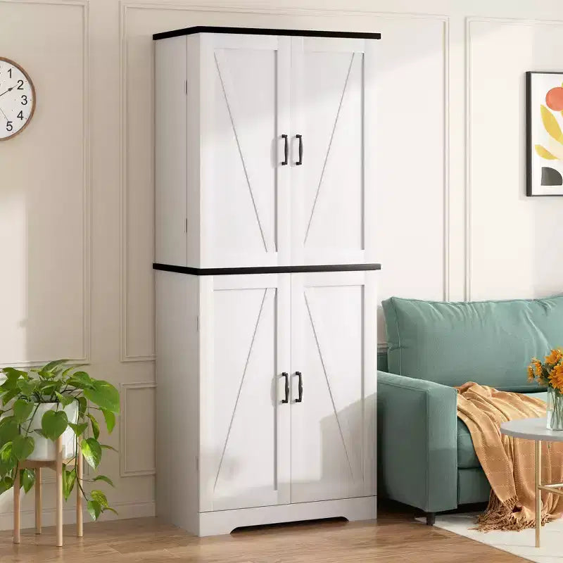 Élément de rangement de cuisine 66,7 po, avec étagères de porte, tiroir dissimulé et étagère réglable. Meuble de rangement autonome pour cuisine, salle à manger