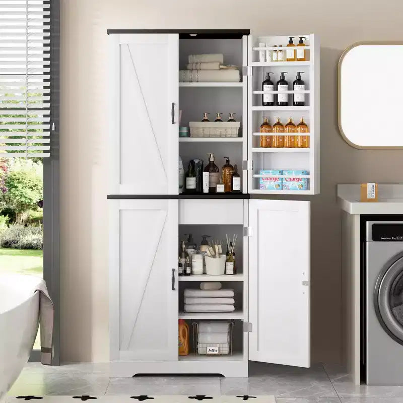 Élément de rangement de cuisine 66,7 po, avec étagères de porte, tiroir dissimulé et étagère réglable. Meuble de rangement autonome pour cuisine, salle à manger