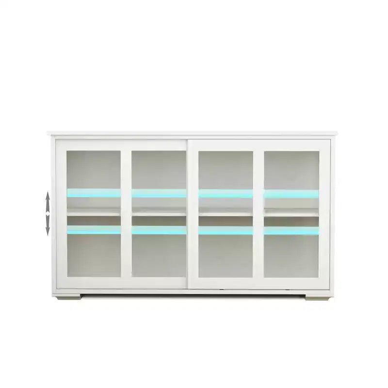 Meuble de rangement blanc pour cuisine, avec porte vitrée pour l'exposition et le rangement