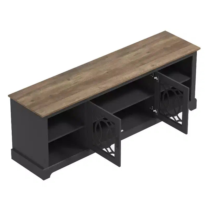 Meuble TV avec rangement à porte découpée 68,2 L 17,1 P 23,7 H