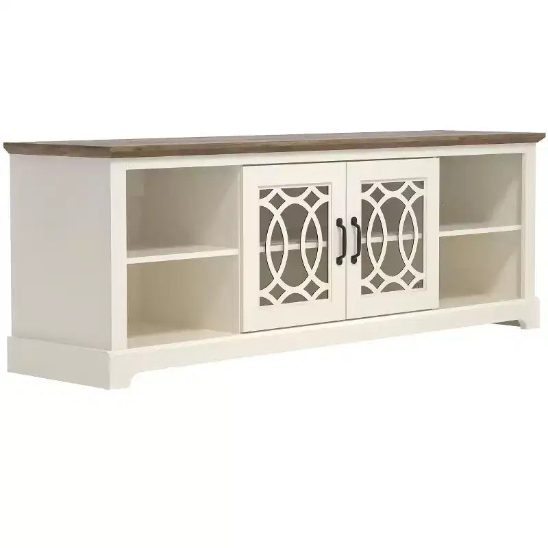 Meuble TV avec rangement à porte découpée 68,2 L 17,1 P 23,7 H