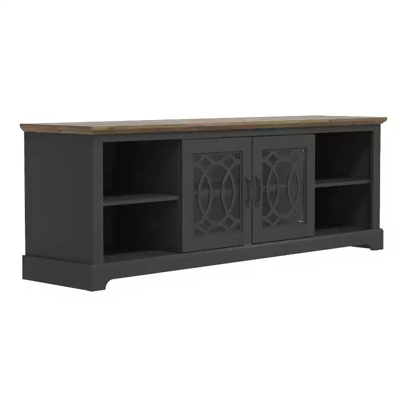 Meuble TV avec rangement à porte découpée 68,2 L 17,1 P 23,7 H