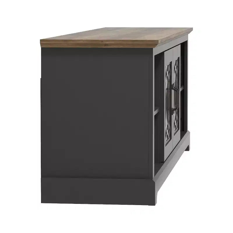Meuble TV avec rangement à porte découpée 68,2 L 17,1 P 23,7 H