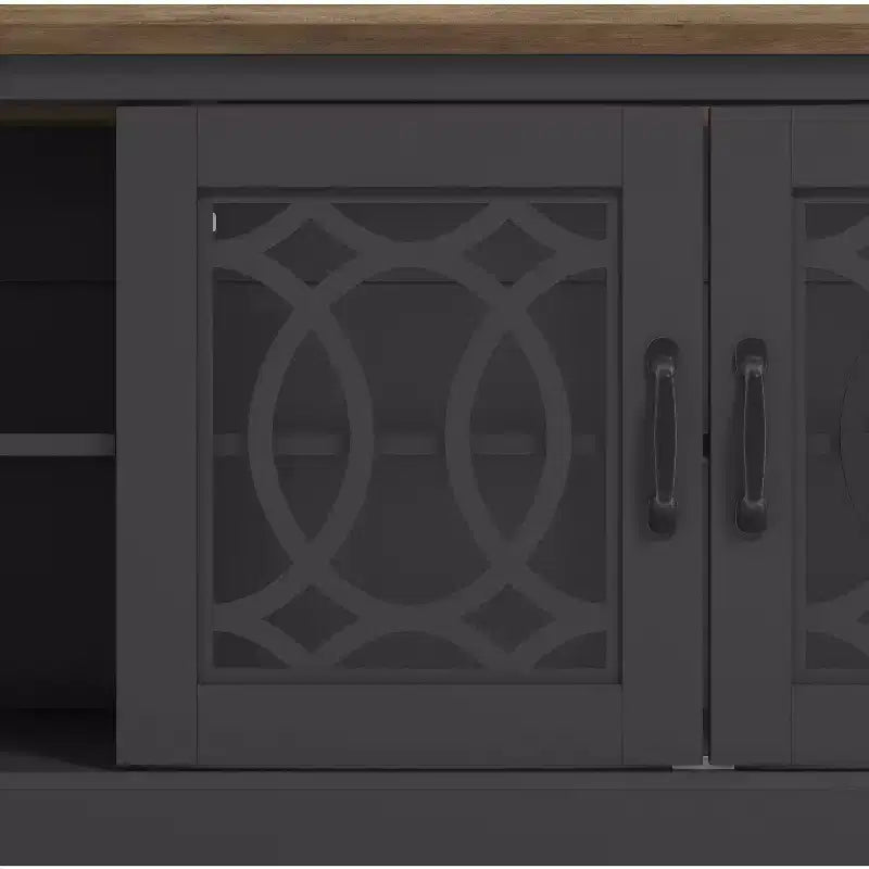 Meuble TV avec rangement à porte découpée 68,2 L 17,1 P 23,7 H
