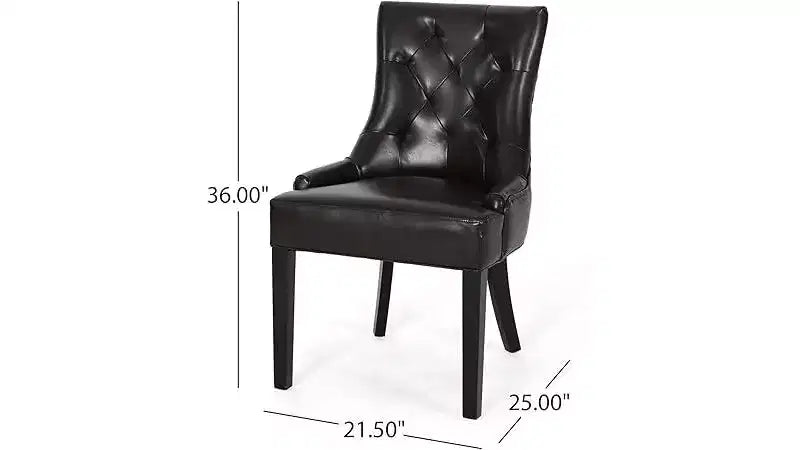 Chaises de salle à manger, chaises d'appoint rembourrées avec dossier capitonné et pieds en bois, chaises de salle à manger de cuisine contemporaines