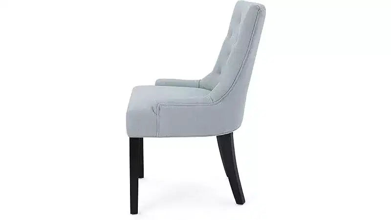 Chaises de salle à manger, chaises d'appoint rembourrées avec dossier capitonné et pieds en bois, chaises de salle à manger de cuisine contemporaines